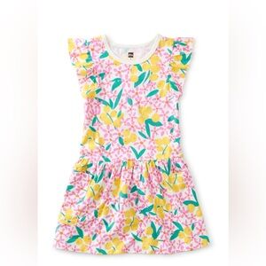 Tea Collection Floral Dress - Pink, Yellow, and Green